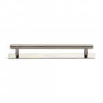 M Marcus Heritage Brass Knurled Design Cabinet Pull with Plate 160mm Centre to Centre